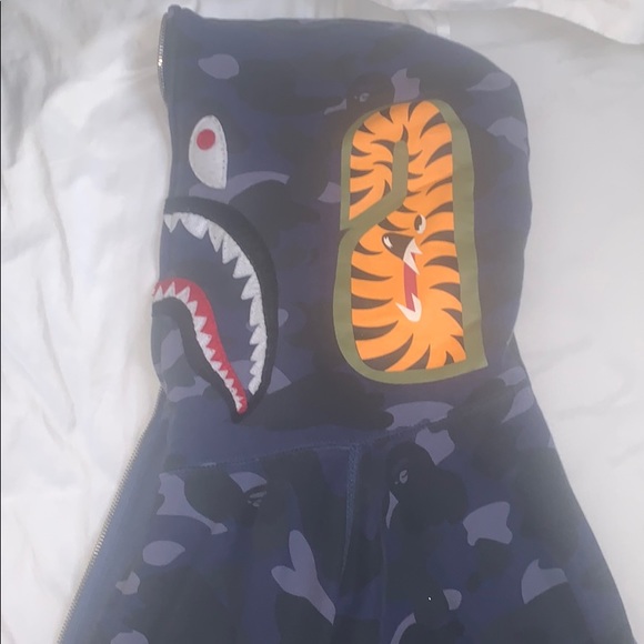 bape hoodie blue